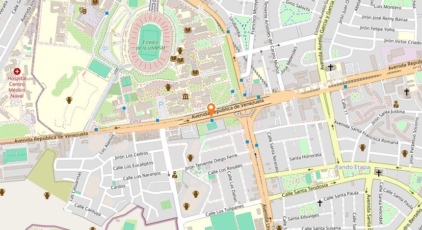 Mapa de la sede — Av. Venezuela 6113, San Miguel, Lima